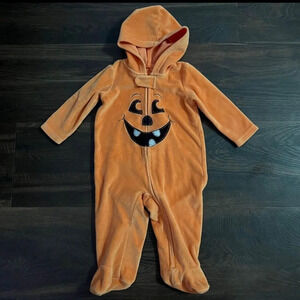 6-9 months soft pumpkin costume footie sleeper